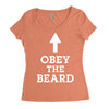 obey the beard funny Women's Triblend Scoop T-shirt