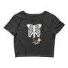 pregnant skeleton baby costume halloween maternity ninja ladies Crop Top