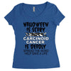 halloween is scary but carcinoid cancer is deadly spread the word help Women's Triblend Scoop T-shirt
