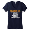 November Girl Hated By Many Women's V-Neck T-Shirt