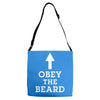obey the beard funny Adjustable Strap Totes