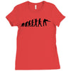 evolution of snooker or pool ape to player mens black new t shirt top Ladies Fitted T-Shirt