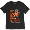 I Wear Peach For Uterine Cancer Awareness V-Neck Tee