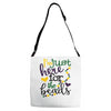 i'm just here for the beads Adjustable Strap Totes