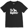 the dogfather boxer white V-Neck Tee