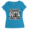 straight outta tomato town Women's Triblend Scoop T-shirt