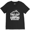Camper Couple Man White V-Neck Tee