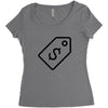 usd logo Women's Triblend Scoop T-shirt