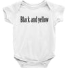 black and yellow Baby Bodysuit