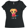 puppy love Women's Triblend Scoop T-shirt