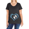Custom baby boy name maternity design Ladies Curvy T-Shirt