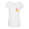Heart Pocket Maternity Scoop Neck T-shirt