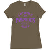 someone left paw prints on my heart Ladies Fitted T-Shirt