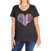 Heart Ladies Curvy T-Shirt