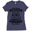 Super Cool Gigi Of A Freaking Awesome Granddaughter Ladies Fitted T-Shirt