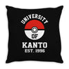 university of kanto Throw Pillow