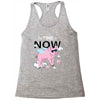 the time is now Racerback Tank