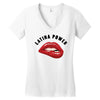 latina power bite Women's V-Neck T-Shirt