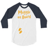 Muggle On Board Orange 3/4 Sleeve Shirt