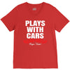 Plays With Cars V-Neck Tee