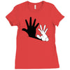 rabbit hand shadow Ladies Fitted T-Shirt