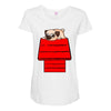 snoopy parody pug w Maternity Scoop Neck T-shirt