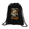 scary krampus Drawstring Bags