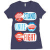 Women's March Stand Unite Fight Ladies Fitted T-Shirt