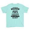 Super Cool Pops Of A Freaking Awesome Granddaughter Youth Tee