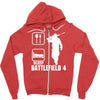 eat sleep battlefield 4, funny Zipper Hoodie