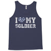 i love my soldier navy camouflage Tank Top