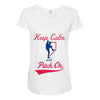 keep calm and pitch on Maternity Scoop Neck T-shirt