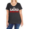 i'm saved but i cuss a little Ladies Curvy T-Shirt