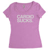 cardio sucks   exercise running gym training workout fitness trainer t Women's Triblend Scoop T-shirt