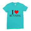 i love running Ladies Fitted T-Shirt