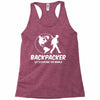 Backpacker Let's Explore The World Racerback Tank