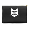 meow or never cat Accessory Pouches