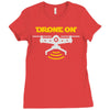 drone on Ladies Fitted T-Shirt