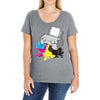 puker printer Ladies Curvy T-Shirt