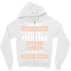 I am Not Super Woman But I'm Fighting Uterine Cancer So Close Enough Zipper Hoodie
