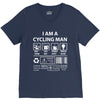 I Am A Cycling Man white letter V-Neck Tee