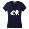 ca cartoon hands Women's V-Neck T-Shirt
