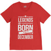 legends are born in december V-Neck Tee