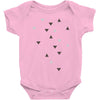 DOWN UP / scandi white / warm grey / flax / lavender Baby Onesie