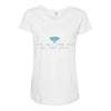 i'm only here for the wifi internet   coffee cafe web geeky tech guy t Maternity Scoop Neck T-shirt