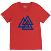 valknutr knoten der gefallenen odin nordisch symbol aspekte wotan V-Neck Tee