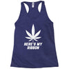 Support Lung Cancer Awareness With A White Cannabis Leaf Racerback Tank
