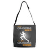 the best grandpas go running Adjustable Strap Totes