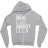 real men shoot raw Zipper Hoodie