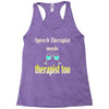speech therapist needs wine therapy too Racerback Tank